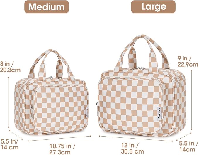 Travel Toiletry Bag for Women Large Hanging Makeup Bag Organizer Toiletries Bag - Image 2