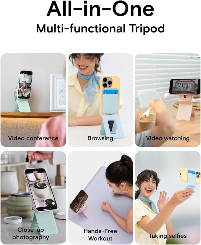 MOFT Phone Tripod Wallet for iPhone, Mulit-Angles, Lightweight & Portable Phone - Image 5