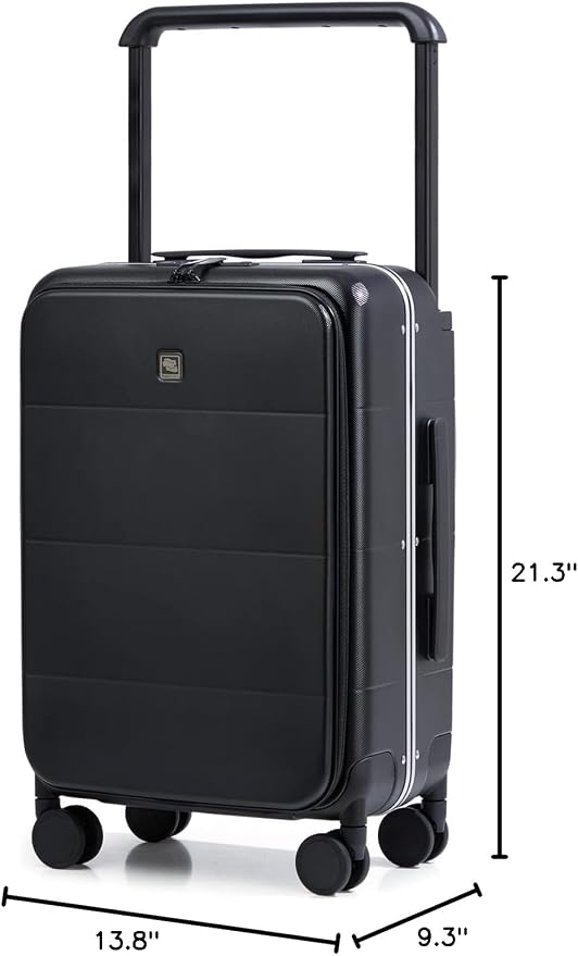 Hanke Top Opening Carry On Luggage, 20 Inch Zipperless Aluminum Frame Wide - Image 10