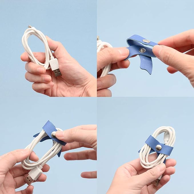 SenseAGE 5 Pack Cord Organizer, Bow Cord Keeper, Cable Organizer USB Holder - Image 5