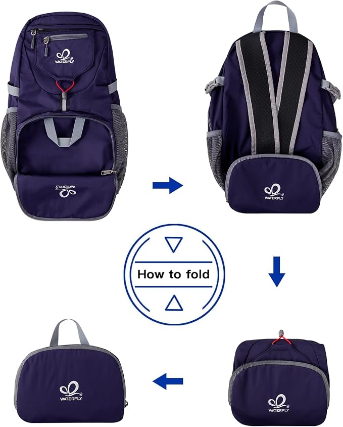 WATERFLY Small Lightweight Packable Backpack: 20l Ultra Light Foldable Travel - Image 6