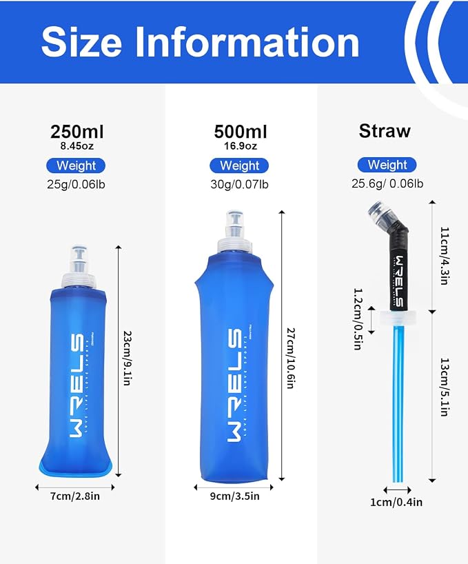 Folding Soft Flask Portable Collapsible Running Lightweight Water Bottle - Image 2