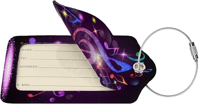 Set of 2 Music Note Luggage Tags - Image 2