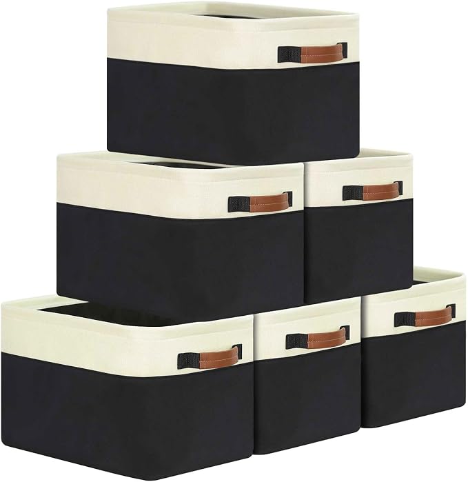 GhvyenntteS 6 Pack Large Fabric Storage Bins by GhvyenntteS