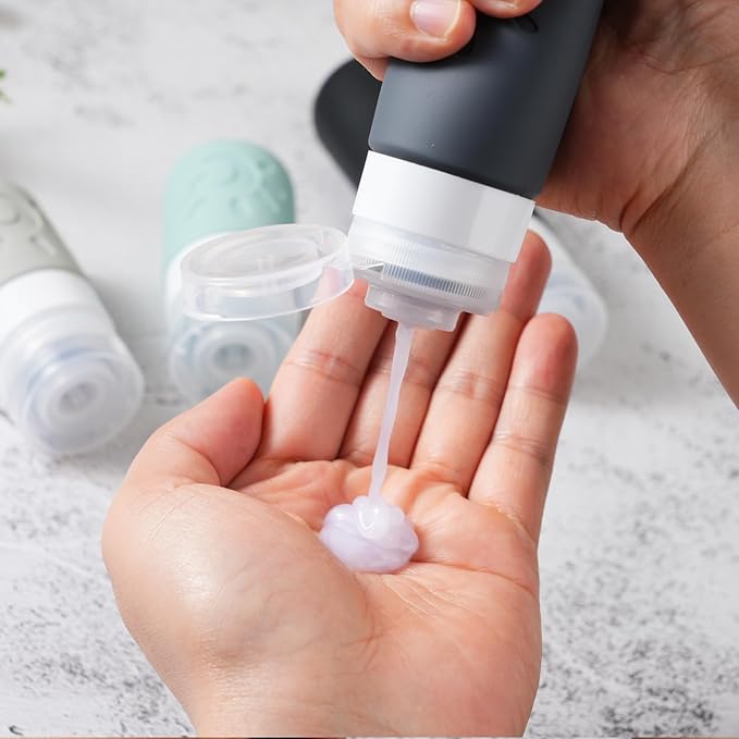 18 Pack travel Bottles for Toiletries, TSA Approved Silicone Travel Containers - Image 6