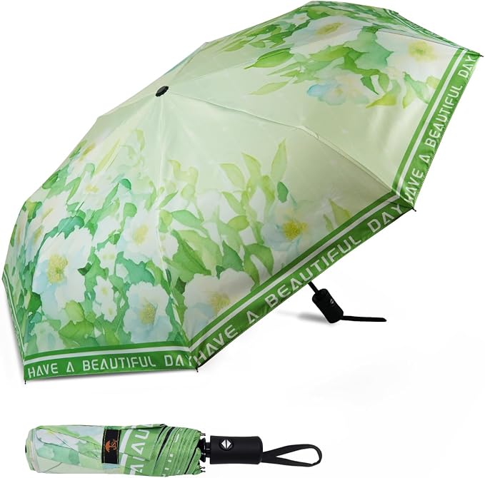 SY COMPACT Travel Umbrella Windproof Automatic Umbrellas Small Compact UV Sun by SYCOMPACT