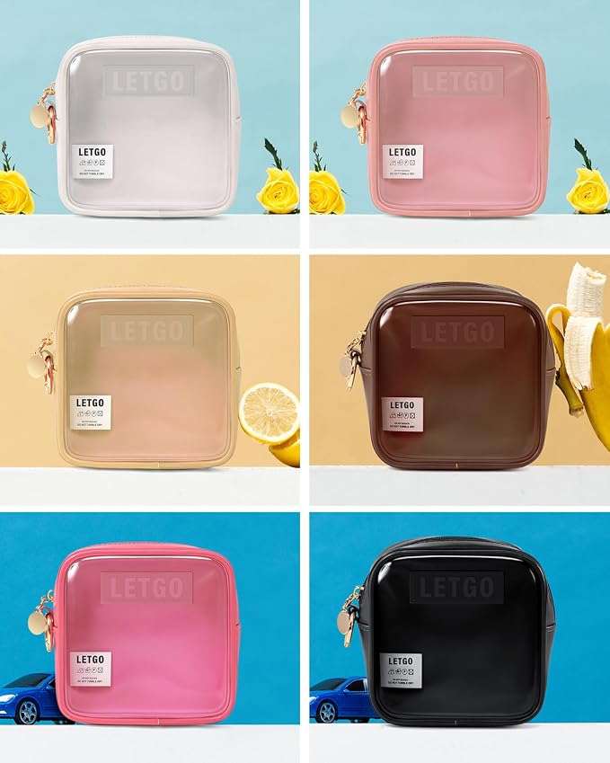LETGO Clear Makeup Bags Small-Mini Comestic Bag, Cute Cosmetic Pouch - Image 7