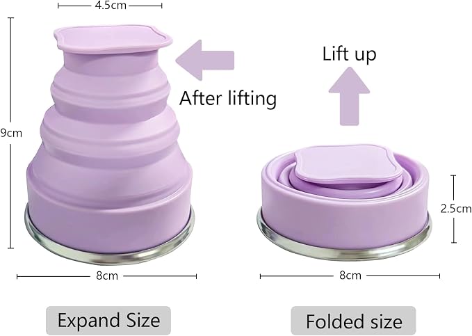 Collapsible Cup Silicone Foldable Cup-Expandable Folding Drinking Reusable - Image 2