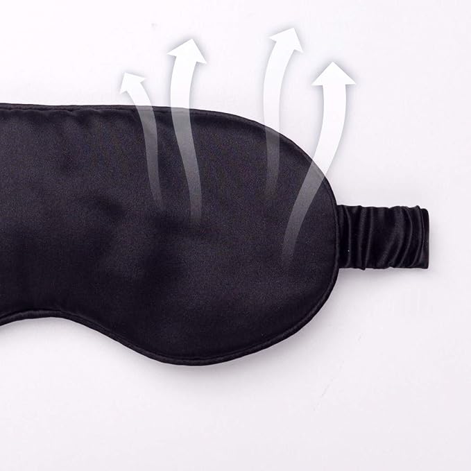 Silk Sleep Mask Light Blocking Luxury 100% Mulberry 19mm Silk Eye Mask Eye - Image 2