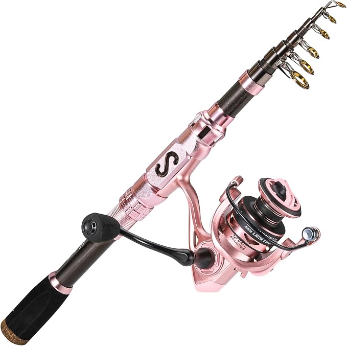 Sougayilang Telescopic Fishing Rod and Reel Combo, Collapsible Travel Fishing by Sougayilang