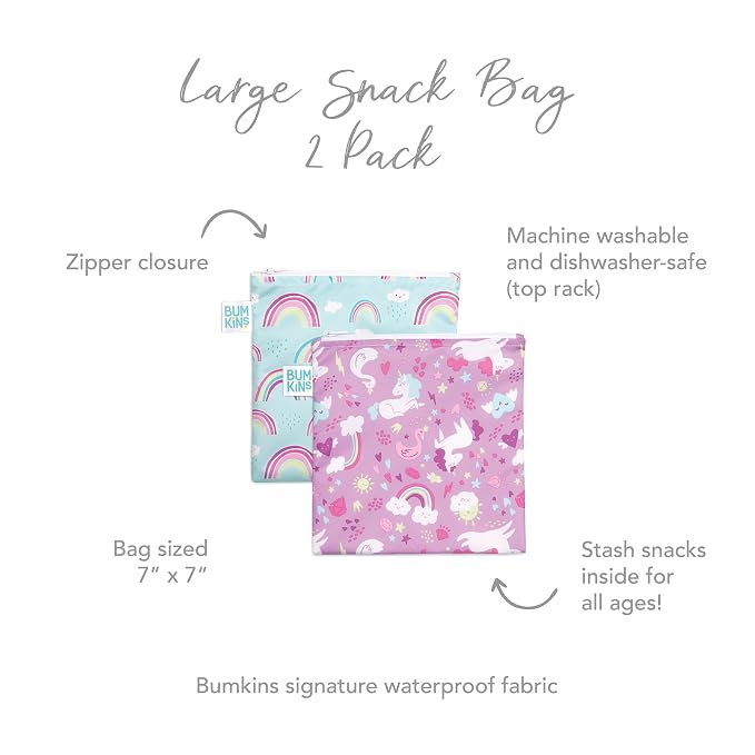 Bumkins Reusable Sandwich and Snack Bags, - Image 5
