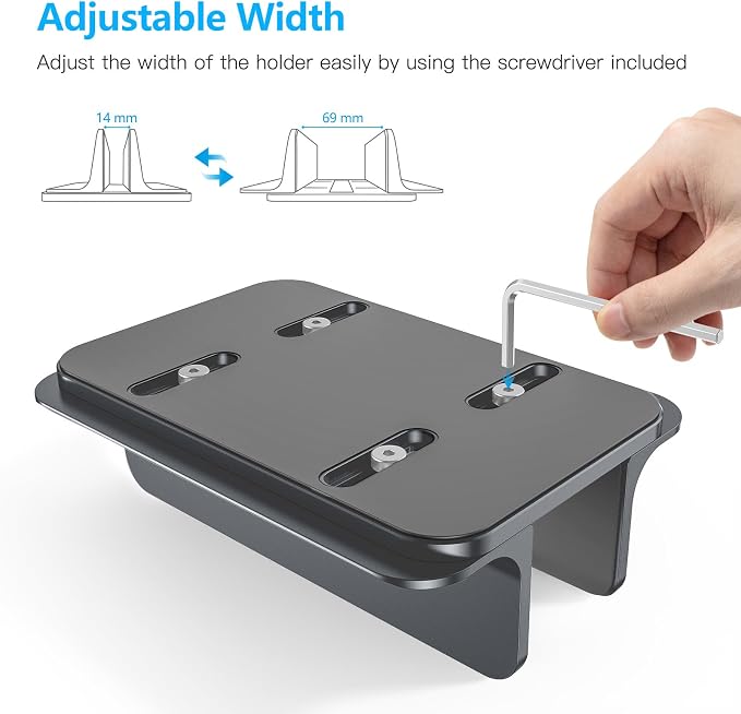 OMOTON Vertical Laptop Stand Holder, Desktop Aluminum MacBook Stand - Image 6
