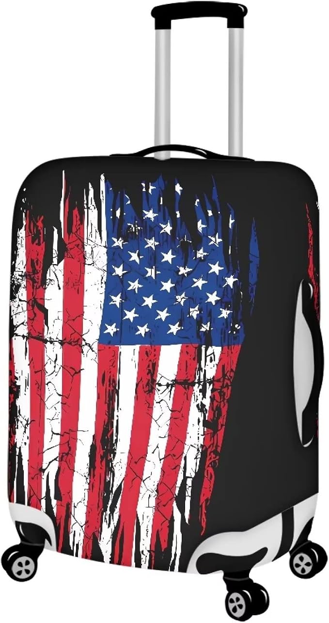 USA Flag Star Stripes Flag Luggage Covers Protector Elastic Spandex Baggage - Image 2