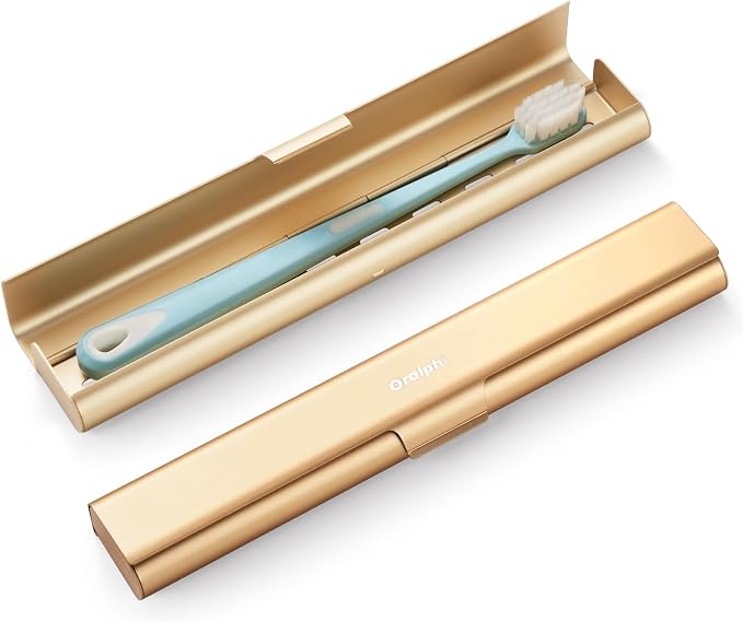 Aluminum Toothbrush Travel Case, Portable Travel Toothbrush Holder, Durable by Oralphi