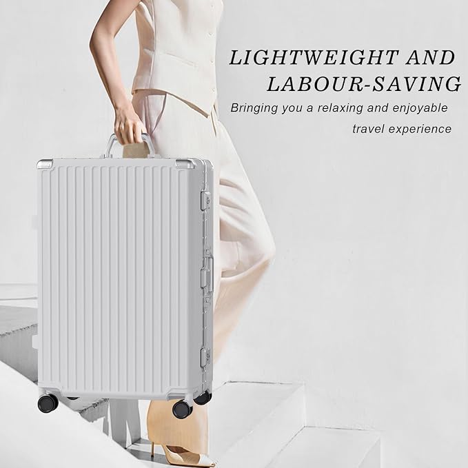 AnyZip Luggage Sets 2 Piece Aluminum Frame Carry On and Checked Suitcase PC ABS - Image 7