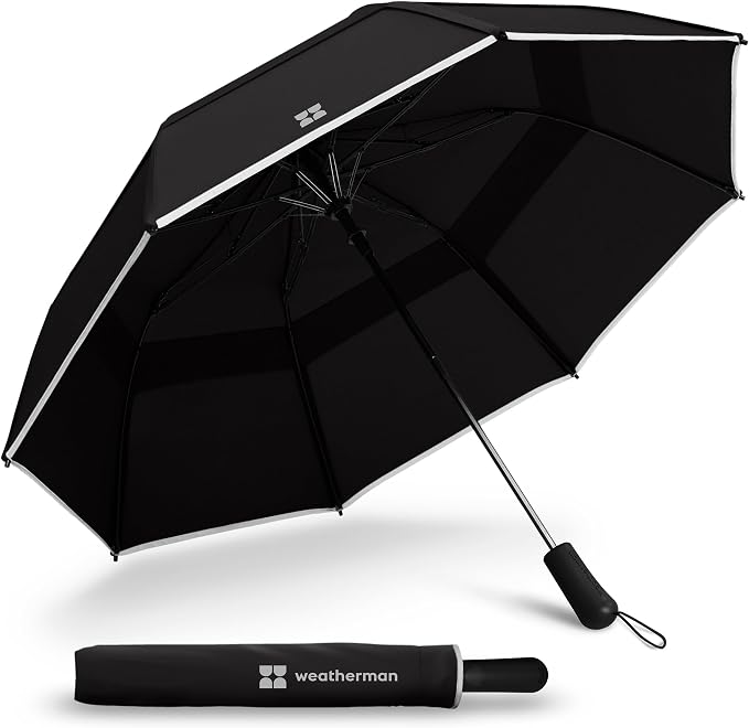 Weatherman Premium Collapsible Travel Umbrella by Weatherman