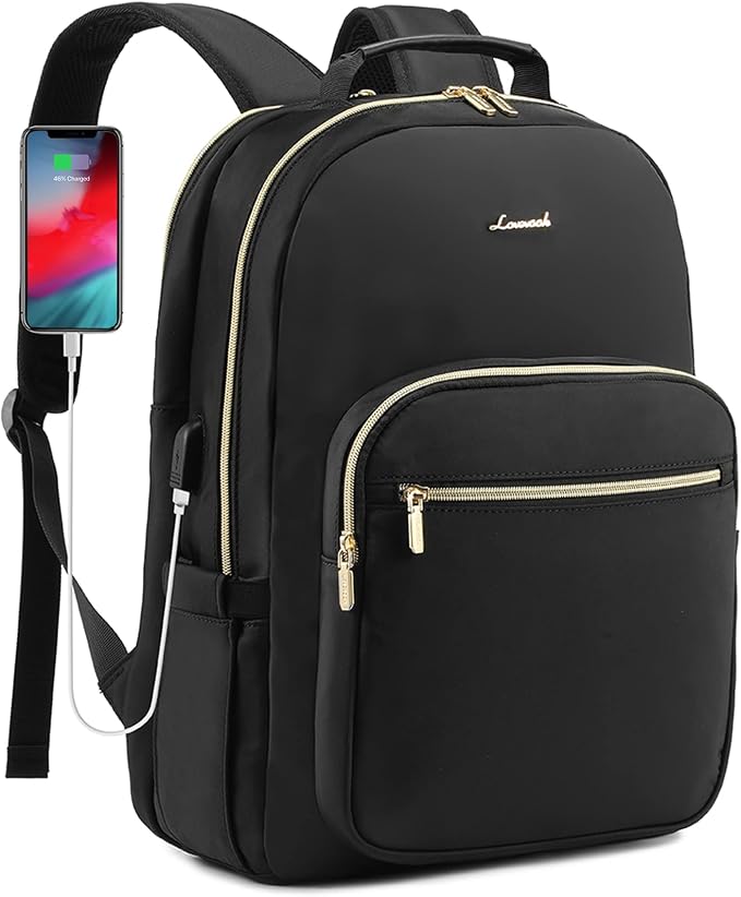 LOVEVOOK Laptop Backpack Purse for Women, Work Travel Computer Bags, Quilted by LOVEVOOK