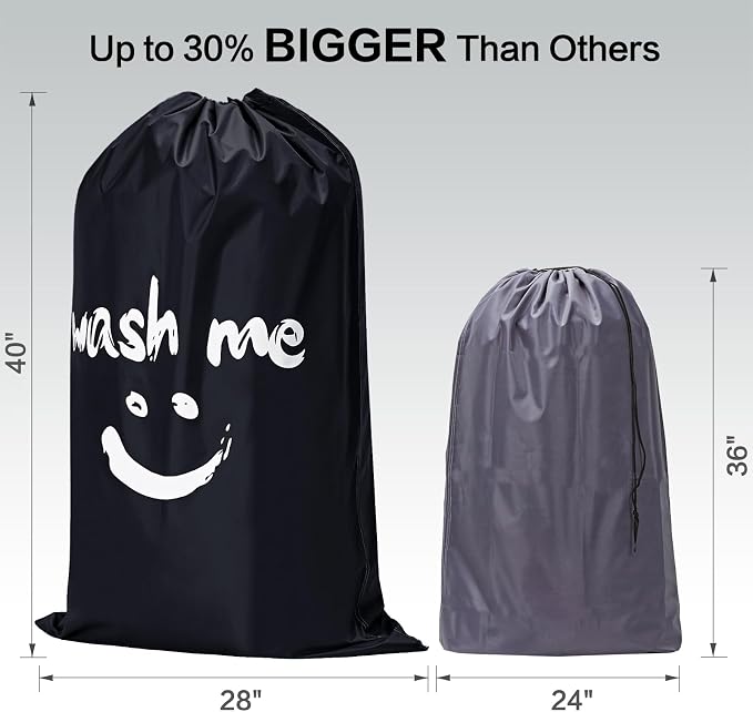 HOMEST XL Wash Me Travel Laundry Bag, Dirty Clothes Organizer, Large Enough to - Image 4