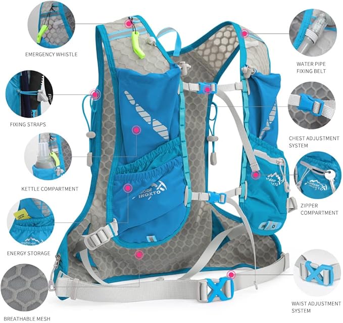 Running Hydration Vest for Men Women Water Backpack for Running 3L Running - Image 5