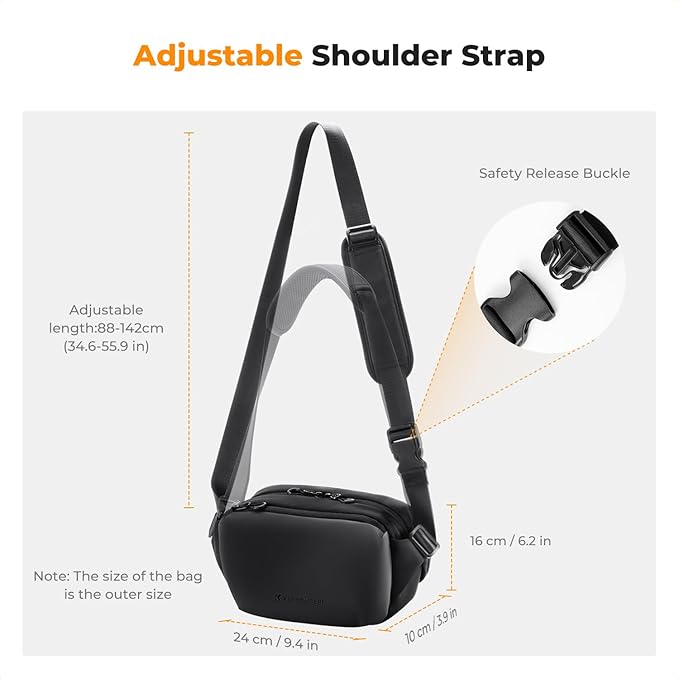 K&F Concept 2 in 1 Sling Bag Everyday Shoulder Bag & Multifunction Photography - Image 6