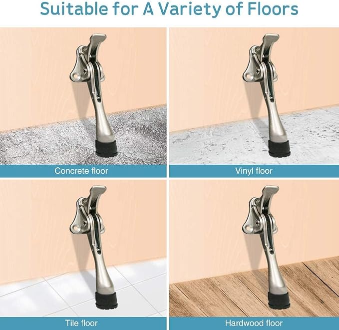 Door Stopper, One-Touch semi-Automatic Metal Door Stopper, - Image 7