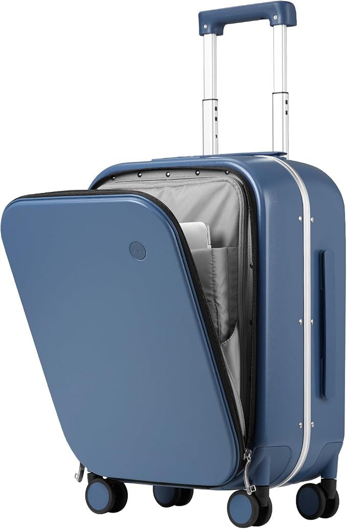 mixi Carry On Luggage, Travel Rolling Luggage Aluminum Frame PC Hardside by MIXI