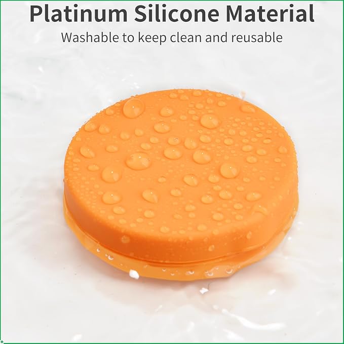 2 Pack Small Pill Box, 3 Compartment Round Silicone Travel Pill Box - Image 5