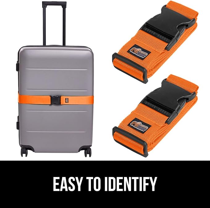 GORILLA GRIP Heavy Duty 4 Pack Adjustable Luggage Straps - Image 4