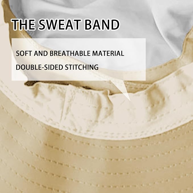 Sun Hats for Men Women Fishing Hat UPF 50+ Breathable Wide Brim Bucket Hats - Image 3