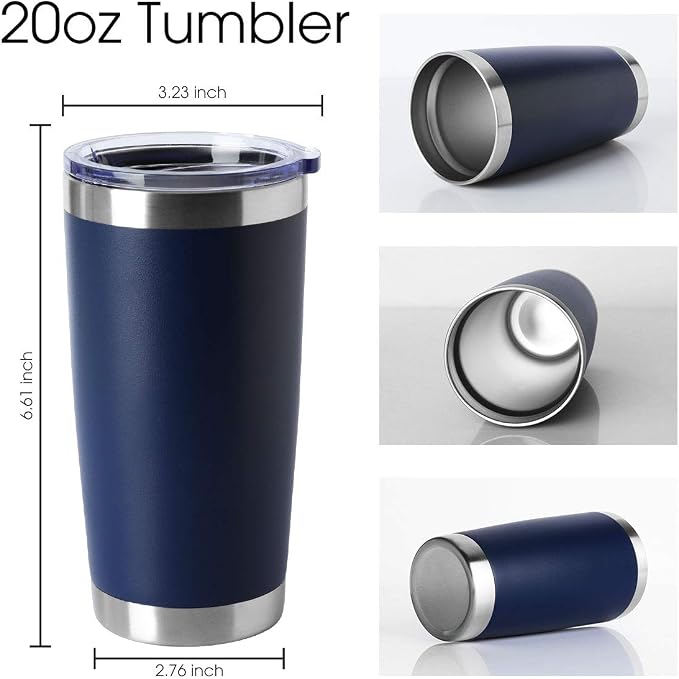 HASLE OUTFITTERS 20oz Stainless Steel Tumblers Bulk, Insulated Travel Cup - Image 2
