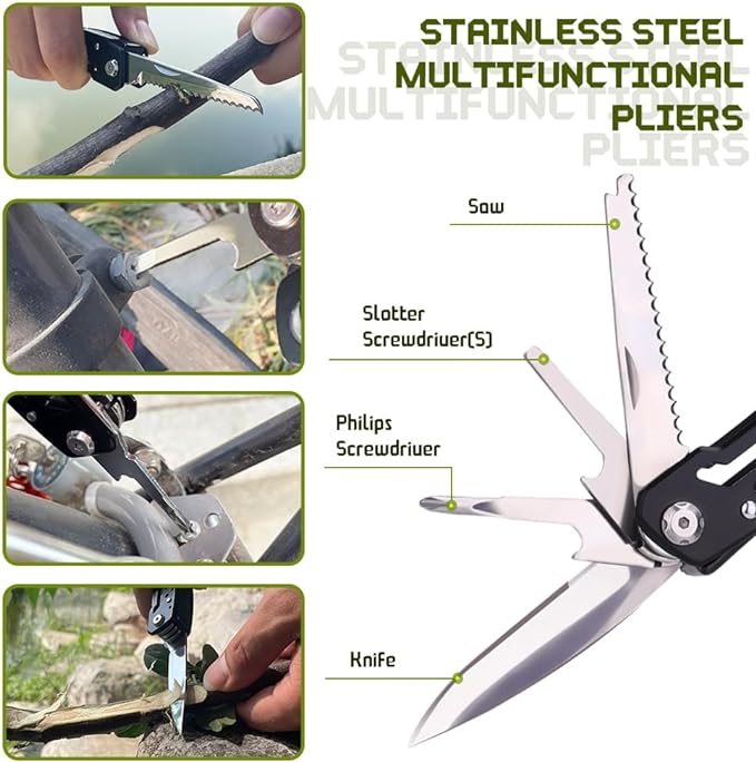 14 in 1 Multitool Pliers Gives One Whistle as a Gift, Professional Pocket - Image 6