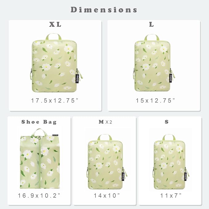 BAGAIL 6 Set Ultralight Compression Packing Cubes Packing Organizer - Image 2