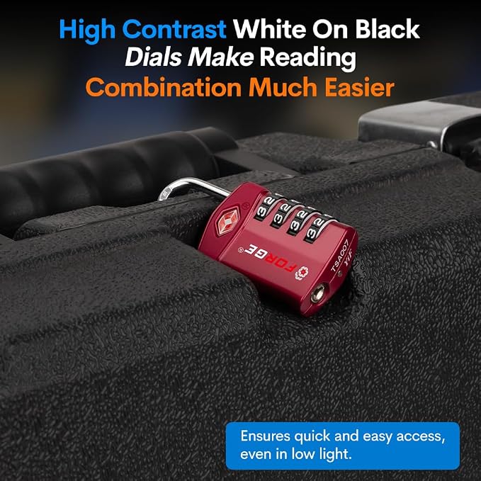 Forge Travel Lock, TSA Approved Luggage Locks - Image 7