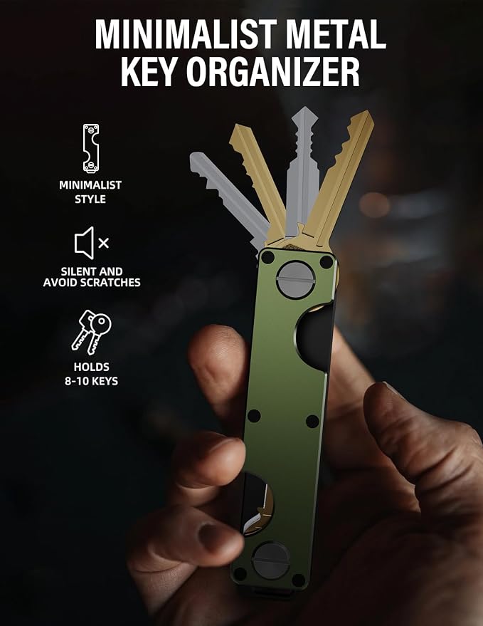 Key Organizer Key Holder Compact Key Case Minimalist Metal Key Chain Key Holder - Image 3