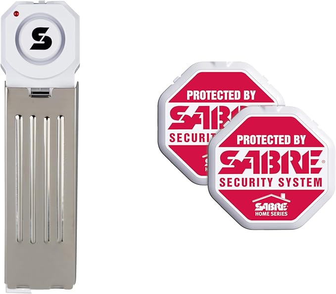 SABRE 120 dB Wedge Door Stop Security Alarm, Extremely Loud Wireless Siren by SABRE