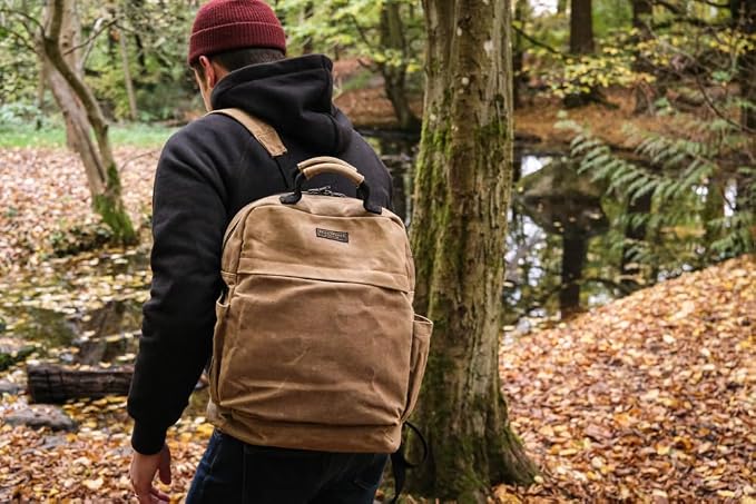 Waxed Canvas Backpack – Durable Rucksack - Image 2