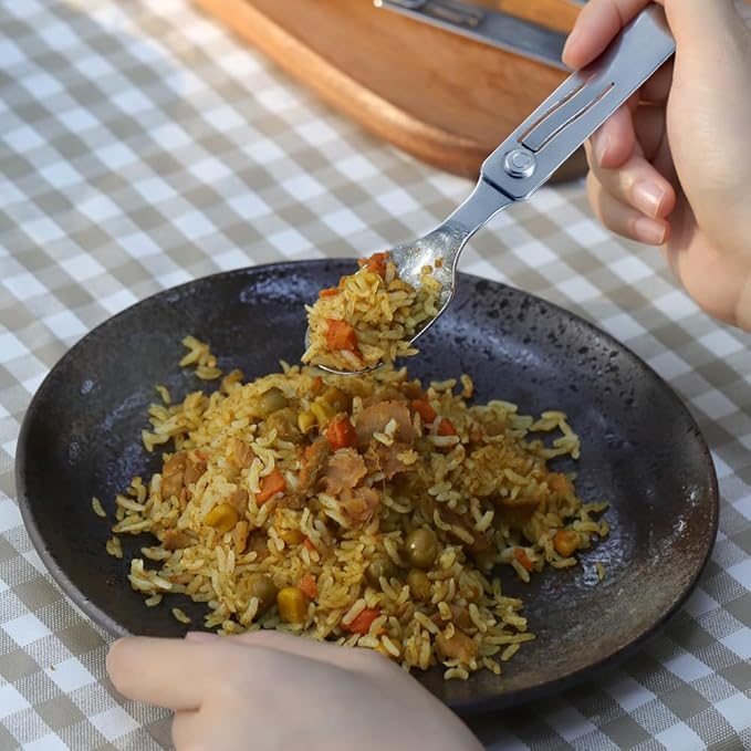 Roxon C2 Camping Utensil 2 in 1 Detachable Folding Cutlery - Image 6