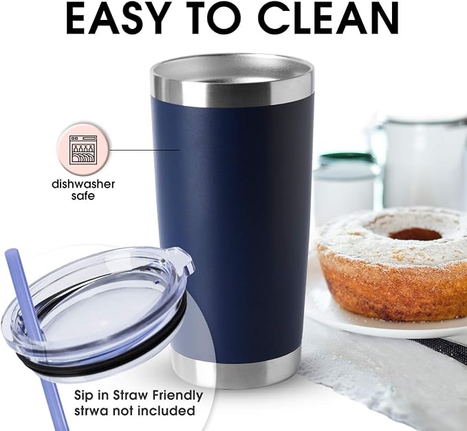 HASLE OUTFITTERS 20oz Stainless Steel Tumblers Bulk, Insulated Travel Cup - Image 3