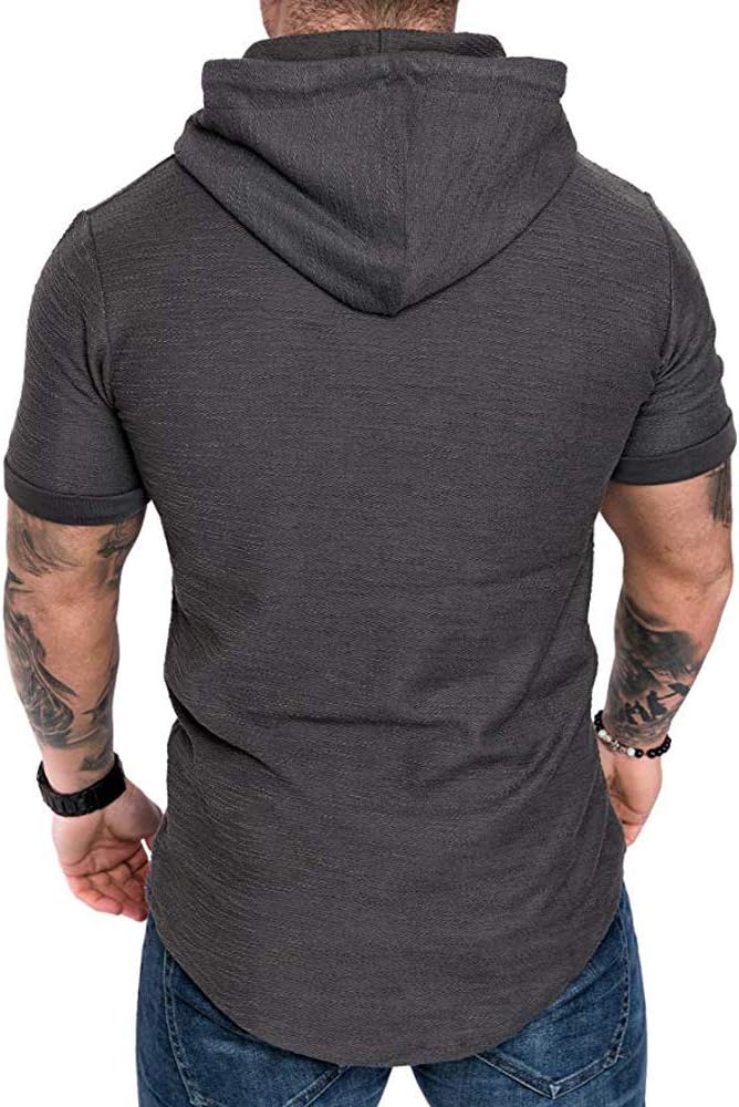 Lexiart Mens Fashion Athletic Hoodies Sport Sweatshirt Solid Color Fleece - Image 2