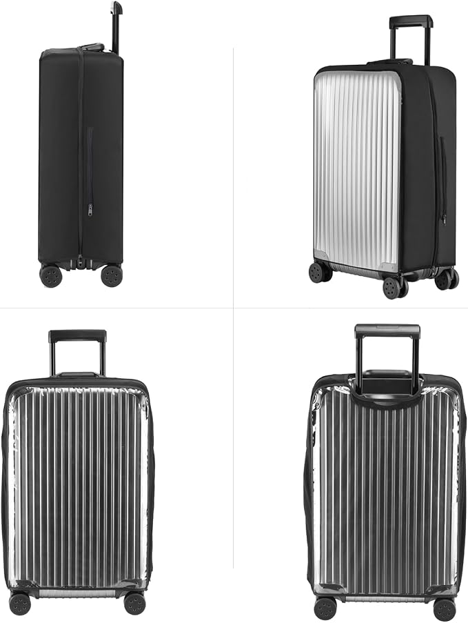 Transparent PVC Suitcase Cover, No Disassembly Required Clear Luggage Protector - Image 2