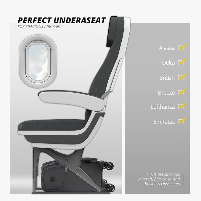 Verage Under Seat Luggage with Wheels, Softside Small Suitcase Spinner Carry On - Image 2