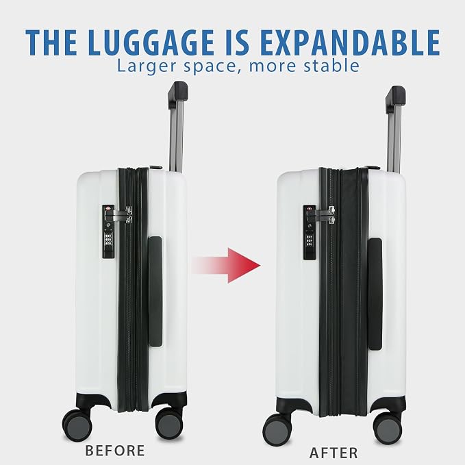 KROSER Hardside Expandable Carry On Luggage - Image 5