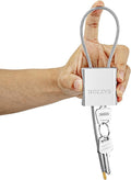 Adjustable Cable Padlock with 3 Keys | 1.15ft L x 1/6in D Aluminum Steel Cable by BOZZYS