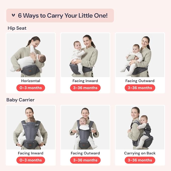 BabbleRoo Grow Carrier – 6-in-1 Baby Carrier - Image 5