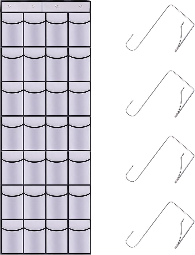 28 Mesh Pockets Hanging Shoe Organizer, Over the Door Shoe Organizer，Closet by Unknown