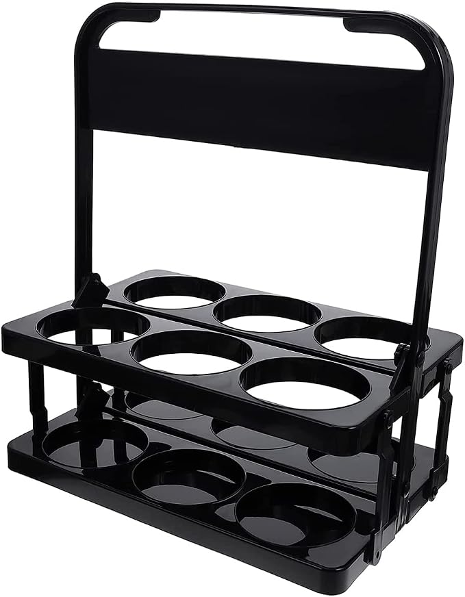 Plastic Foldable Cup Holder, 13 inches, Holds 6 Beverages, Portable by AIYoo