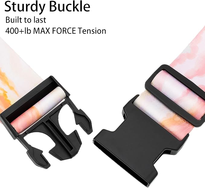 Pink Clouds Luggage Straps for Suitcases, Adjustable Luggage Travel Belts to - Image 4