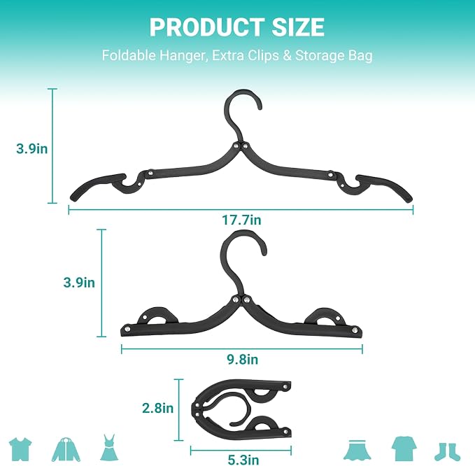 10Travel Hangers Foldable，Folding - Image 2