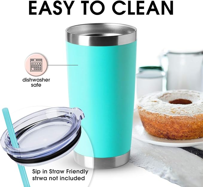 HASLE OUTFITTERS 20oz Tumblers Bulk Stainless Steel Cup - Image 3