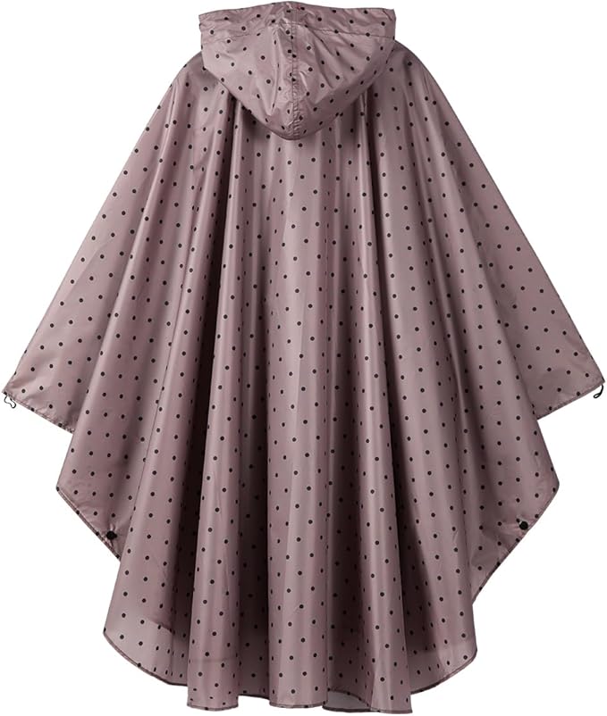 Rain Poncho Jacket Coat Hooded Zipper Style - Image 6